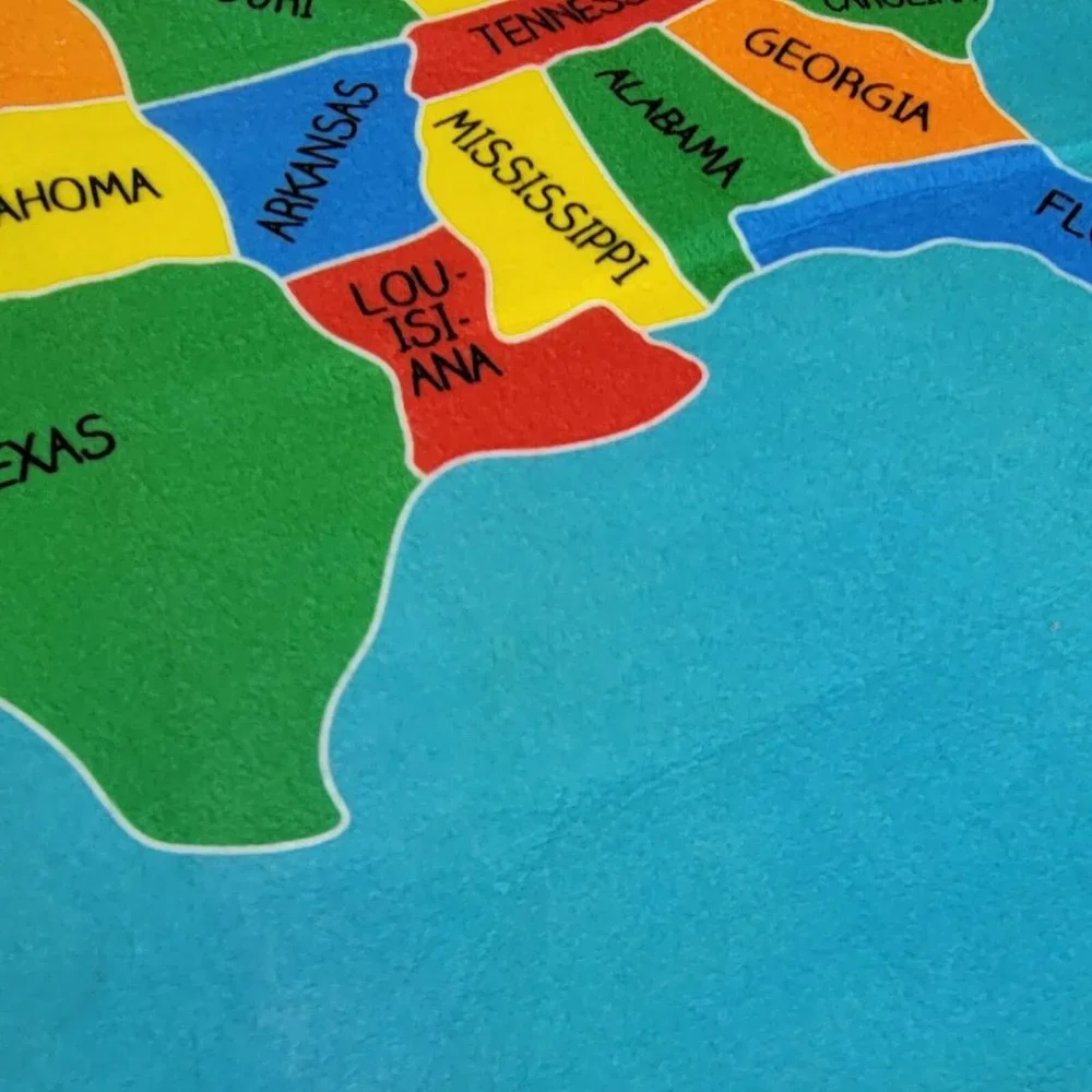 Colorful United States of America Felt Map 24x33